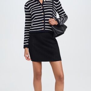 Alex Mill Naomi Mini Skirt in Doubleface Wool - Black- ^ NWT